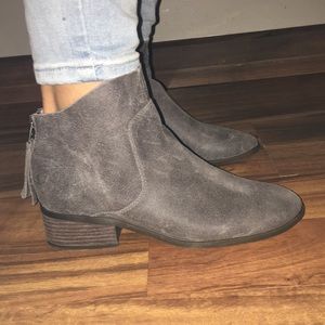 Genuine soft leather ankle bootie